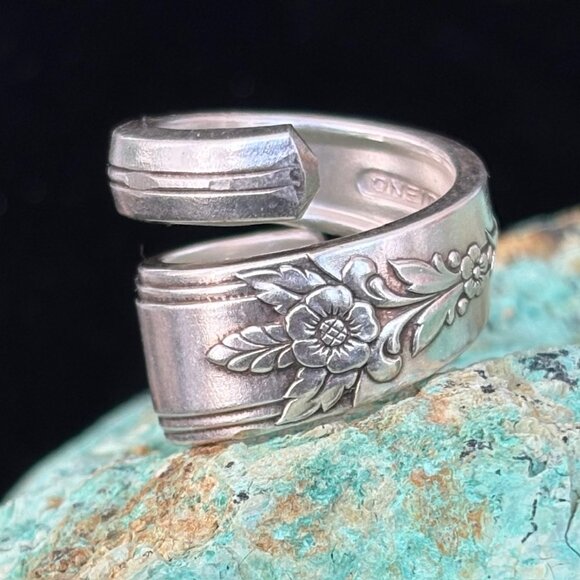 Silver Plated Spoon Silverware Ring Size 5.75 - Picture 3 of 12